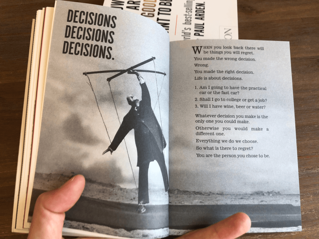 paul arden decisions quote